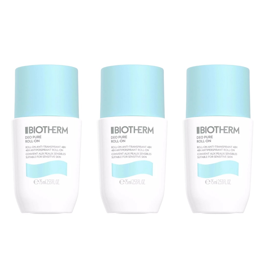 Biotherm Deo Pure Roll-On Trio Set Dezodorant 3x75ml