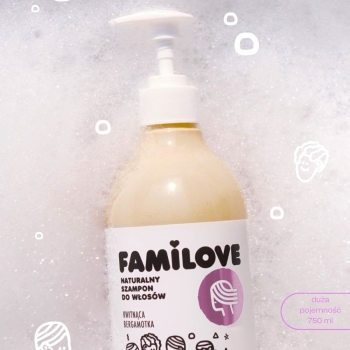 Szampony do włosów Familove Naturalny szampon do włosów Kwitnąca bergamotka 750 ml