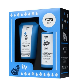 Zestaw kosmetyków męskich Men Wood żel do mycia twarzy + Szampon do włosów 