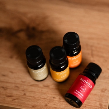 Aromaty do wnętrz Zestaw z kominkiem ceramicznym i 3 olejkami eterycznymi 