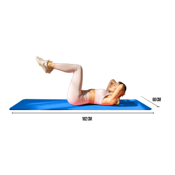 Maty do ćwiczeń Mata do ćwiczeń NBR 1,5 cm niebieska Niebieski