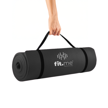 Maty do ćwiczeń Mata do ćwiczeń NBR 1,5 cm czarna Czarny 