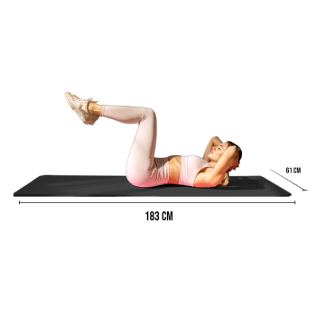 Maty do ćwiczeń Mata do ćwiczeń NBR 1,5 cm czarna Czarny 