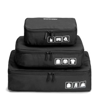 Torby Zestaw Organizerów Podróżnych Czarny Czarny 