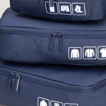 Torby Zestaw Organizerów Podróżnych Granatowy Granatowy