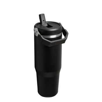 Kubki termiczne The IceFlow Flip Straw Black 2.0 890 ml