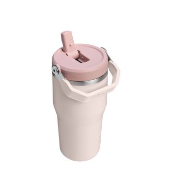 Kubki termiczne The IceFlow Flip Straw Rose Quartz 600 ml