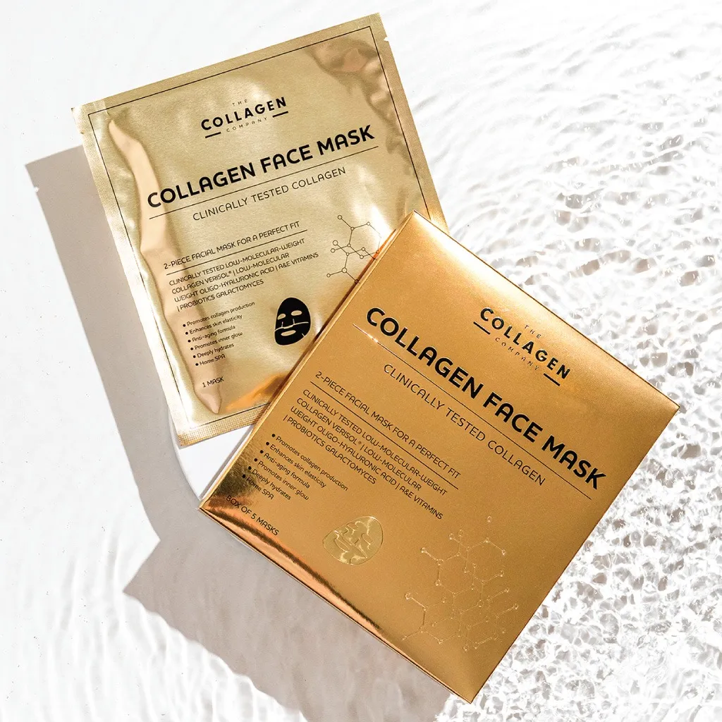 Тканевые маски для лица The Collagen Company, коллагеновые, увлажняющие, 5 шт — фото 4