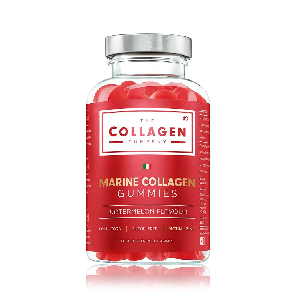 Морской коллаген The Collagen Company 600 мг, для кожи, волос и ногтей, жевательные мармеладки, арбуз