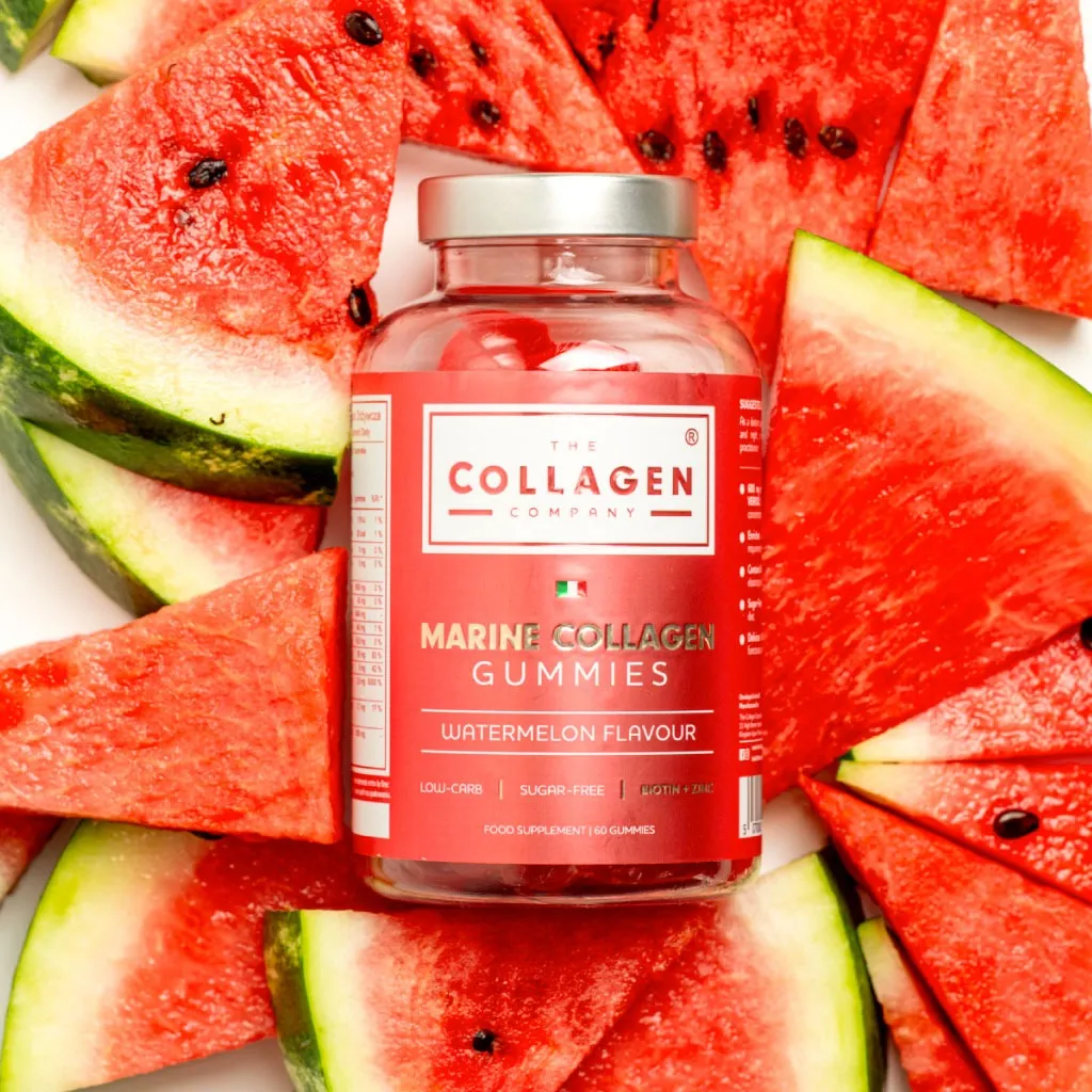Морской коллаген The Collagen Company 600 мг, для кожи, волос и ногтей, жевательные мармеладки, арбуз — фото 3