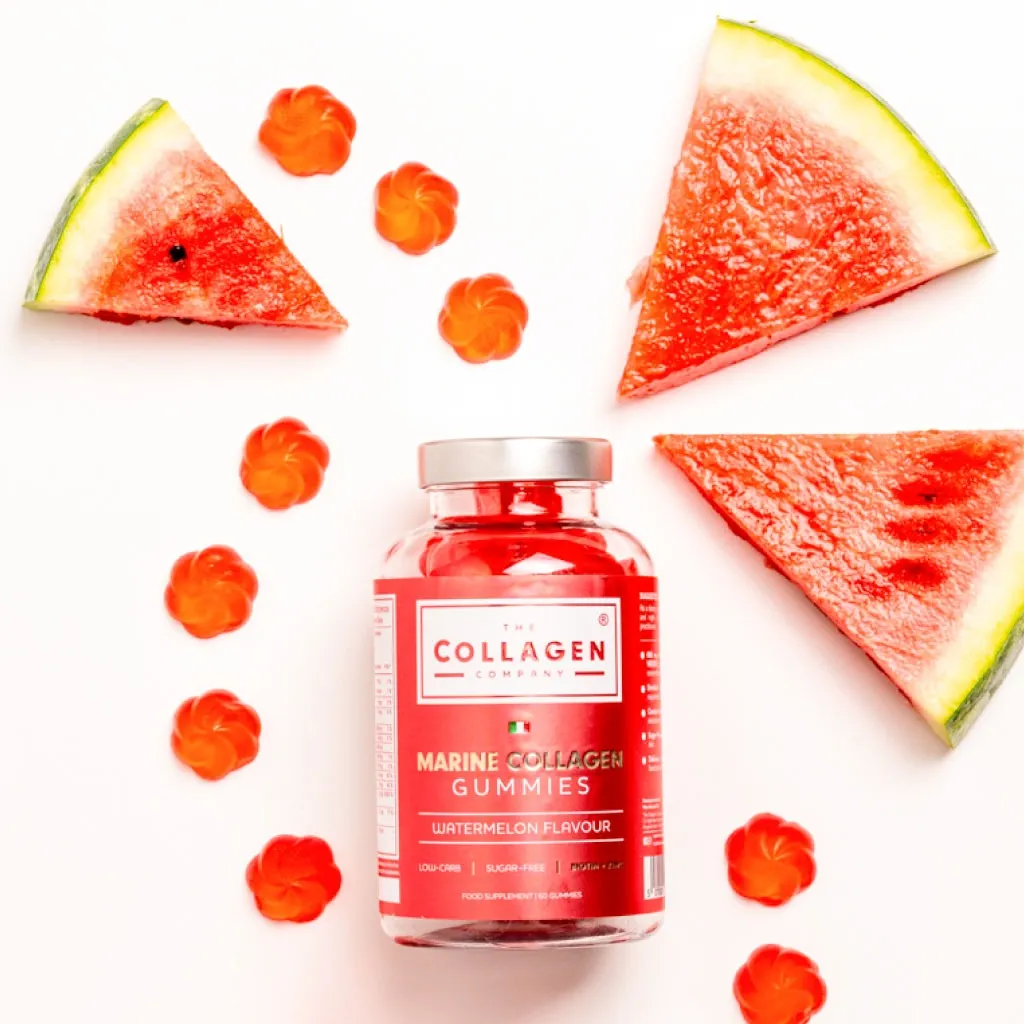 Морской коллаген The Collagen Company 600 мг, для кожи, волос и ногтей, жевательные мармеладки, арбуз — фото 4