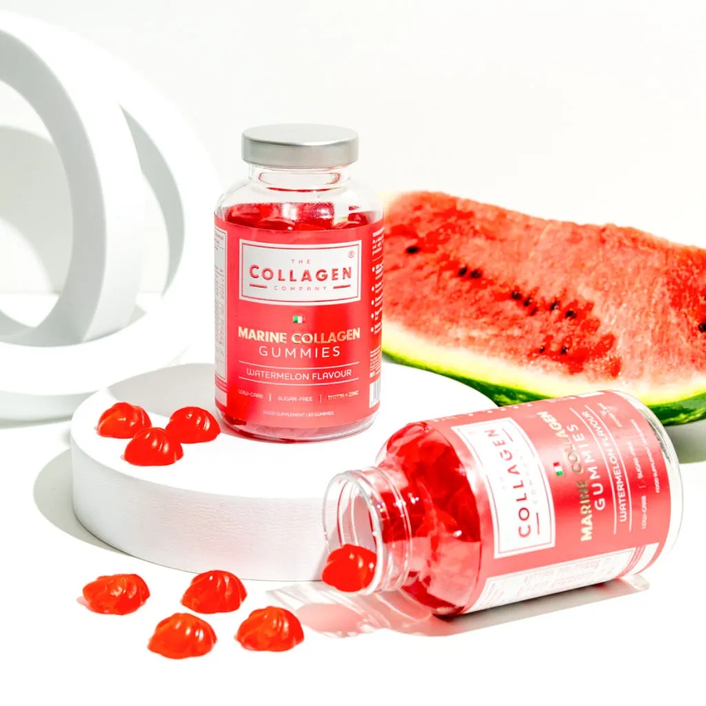 Морской коллаген The Collagen Company 600 мг, для кожи, волос и ногтей, жевательные мармеладки, арбуз — фото 5