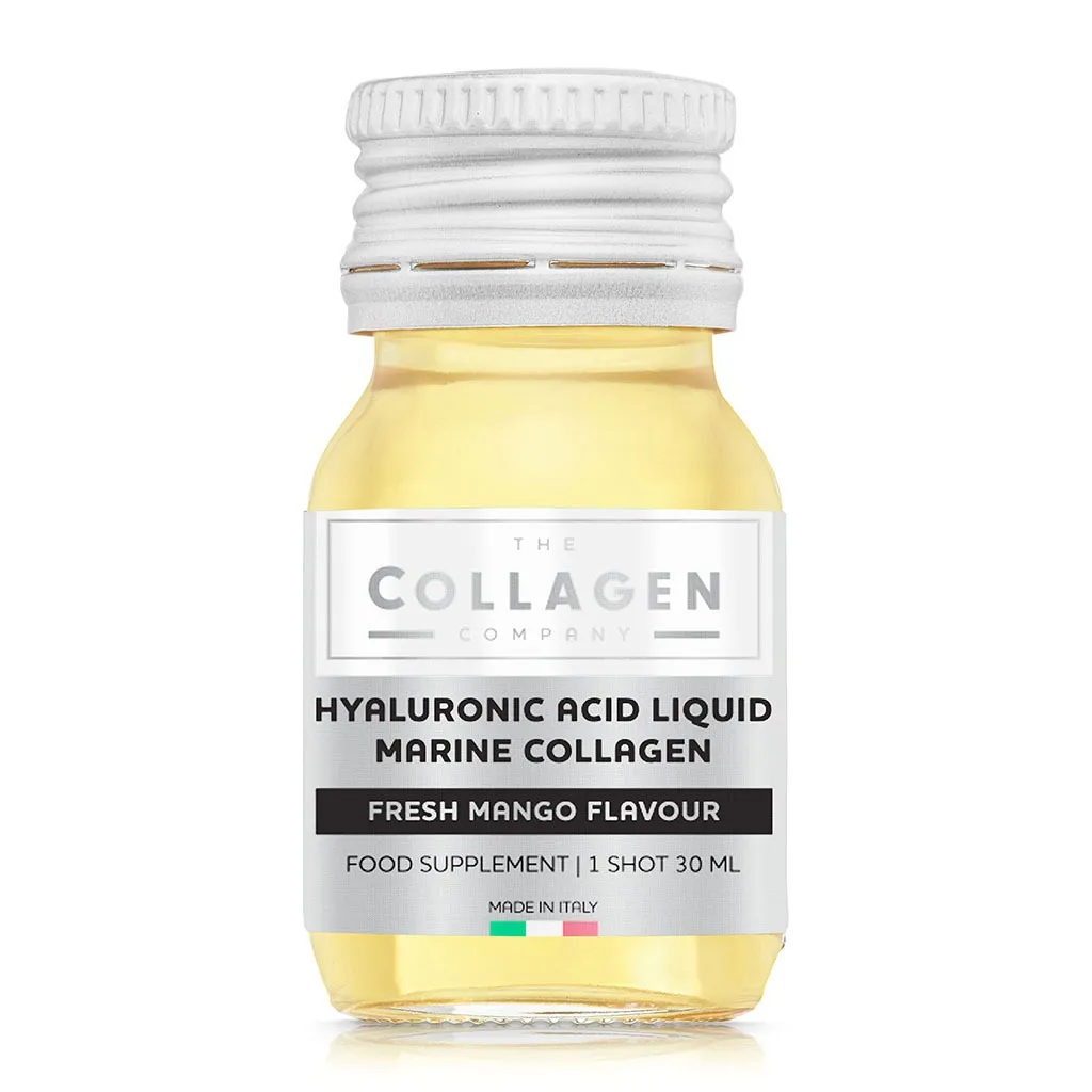 Жидкий морской коллаген The Collagen Company Liquid Marine Collagen x Power Hyaluronic, манго, 10 флаконов по 30 мл — фото 2