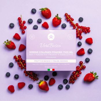 Skóra, włosy, paznokcie Kolagen Morski VeriBosco 7500mg o smaku owoców leśnych 