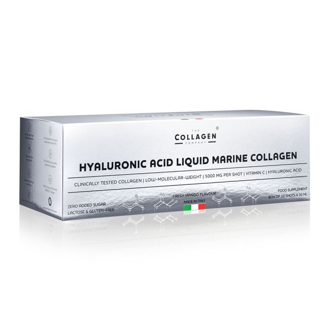 Skóra, włosy, paznokcie Płynny Kolagen Morski Z Kwasem Hialuronowym Mango 