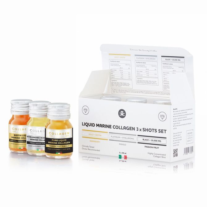 Skóra, włosy, paznokcie Płynny Kolagen Morski Mix Smaków 