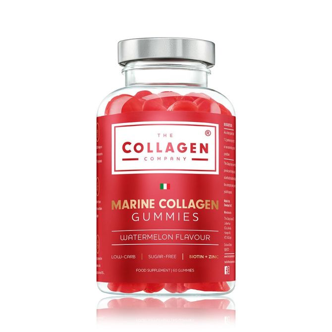 Skóra, włosy, paznokcie Żelki Z Kolagenem Morskim Arbuz 