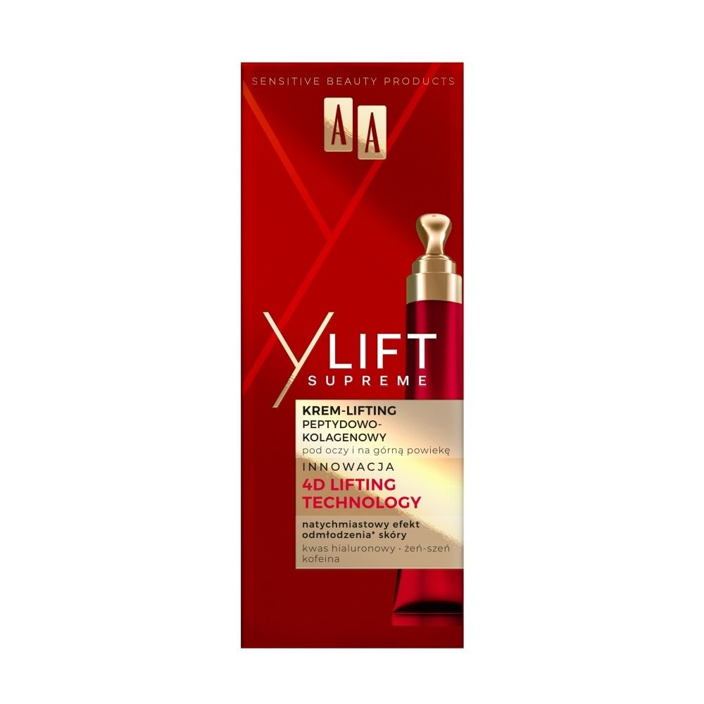 AA Sensitive Beauty Products Y Lift Supreme Krem-lifting pepetydowo-kolagenowy pod oczy — Inhaltsstoffe und Bewertung