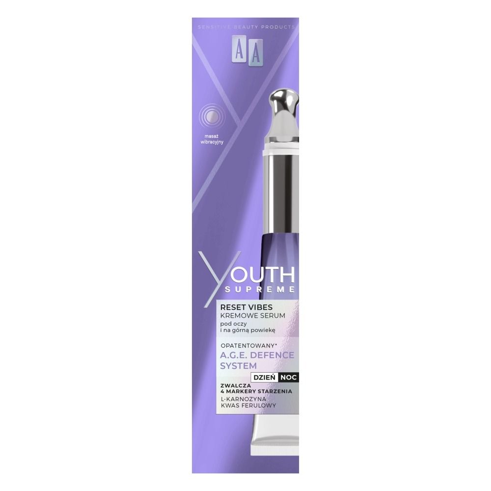 AA Sensitive Beauty Products Youth Supreme Kremowe serum pod oczy i na górną powiekę — Składniki i ocena