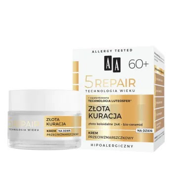 Kremy na dzień Technologia Wieku 5Repair 60+ Złota Kuracja krem na dzień 50 ml