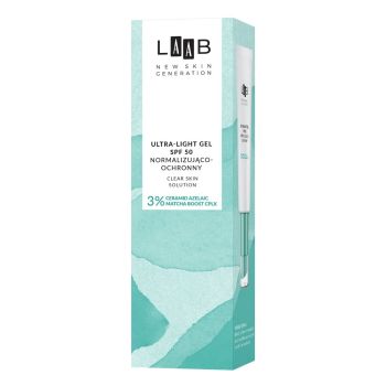 Kremy na dzień LAAB Clear Skin Solution Ultraklekki żel normalizująco-ochronny SPF 50 40 ml