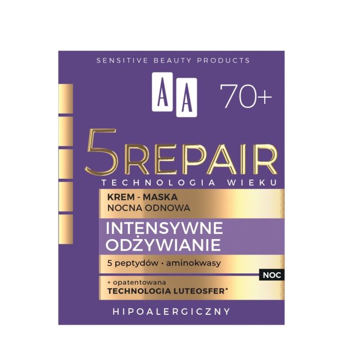 Maseczki w kremie Technologia Wieku Krem-maska nocna odbudowa 50 ml