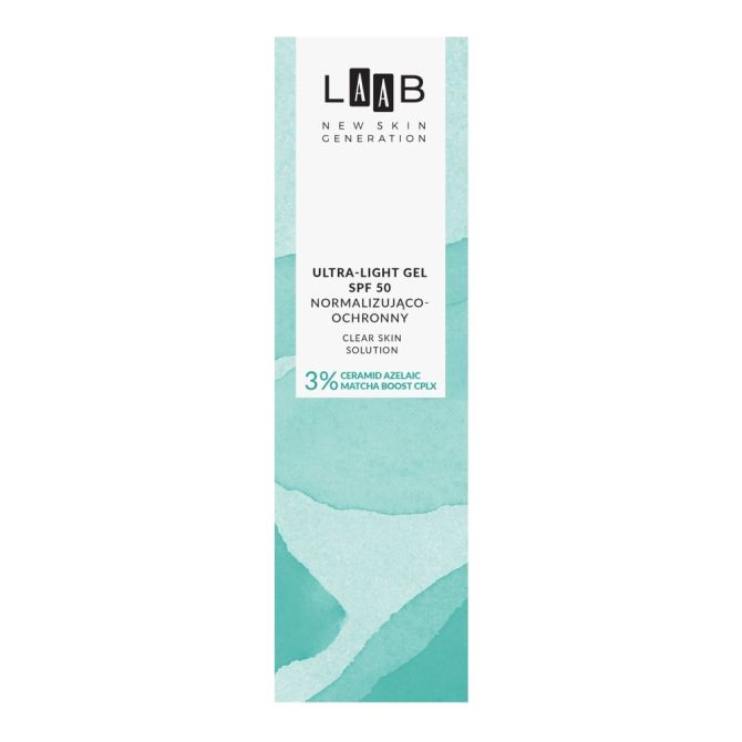 Kremy na dzień LAAB Clear Skin Solution Ultraklekki żel normalizująco-ochronny SPF 50 40 ml