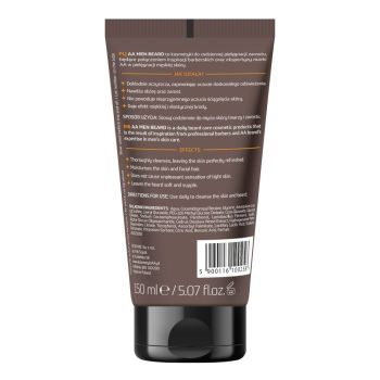 Żele do mycia twarzy Men Beard Nawilżający żel myjący do twarzy z zarostem 150 ml