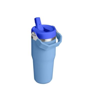 Kubki termiczne The IceFlow Flip Straw Blue Sky 414 ml