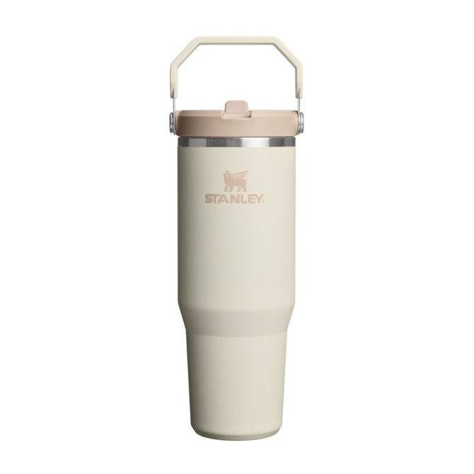 Kubki termiczne The IceFlow Flip Straw Cream 890 ml