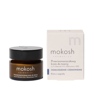 Kremy do twarzy Przeciwzmarszczkowy Krem Do Twarzy 0,5% Retinolu H10 I Retinoinianu Hpr (Kompleks) Róża Z Jagodą 15 ml