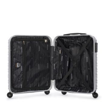 Walizki Walizka kabinowa ABS Srebrna 34 l