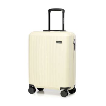 Walizki Mała walizka z ABS-u Kremowa 36 l