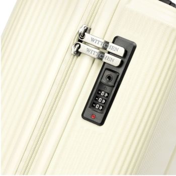 Walizki Mała walizka z ABS-u Kremowa 36 l