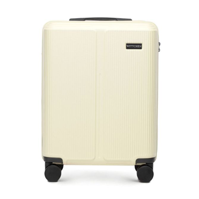 Walizki Mała walizka z ABS-u Kremowa 36 l