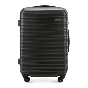 Walizki Średnia walizka z ABS-u Czarna 65 l