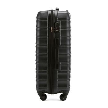 Walizki Średnia walizka z ABS-u Czarna 65 l