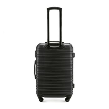 Walizki Średnia walizka z ABS-u Czarna 65 l