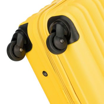 Walizki Walizka kabinowa z ABS-u Żółta 34 l