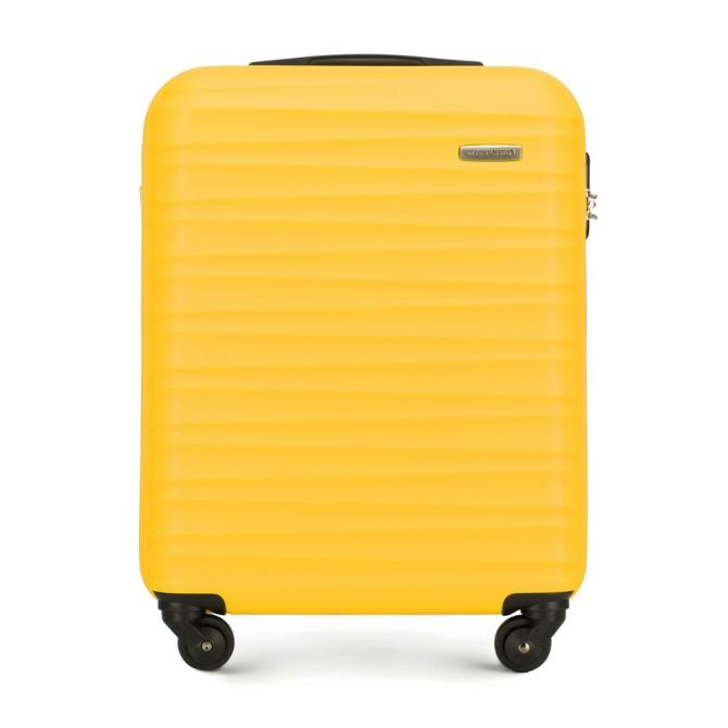 Walizki Walizka kabinowa z ABS-u Żółta 34 l