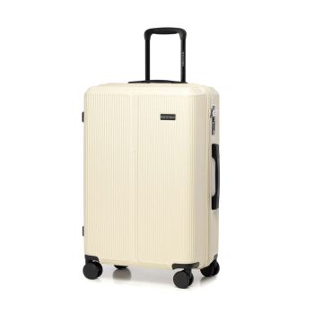 Walizki Średnia walizka z ABS-u Kremowa 65 l