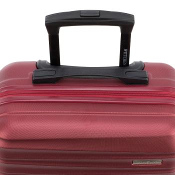 Walizki Średnia walizka z ABS-u Bordowa 65 l