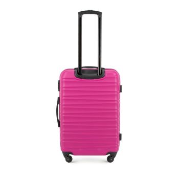 Walizki Średnia walizka z ABS-u Różowa 65 l