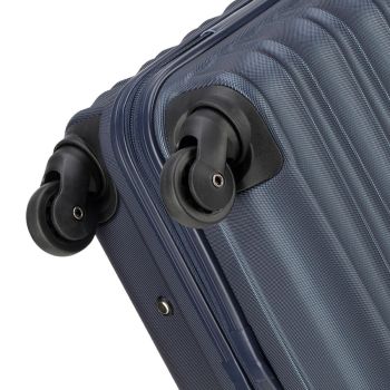 Walizki Średnia walizka z ABS-u Granatowa 65 l