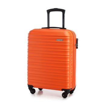 Walizki Walizka małą z ABS-u Pomarańczowa 34 l