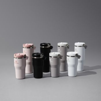 Kubki termiczne The IceFlow Flip Straw Rose Quartz 600 ml