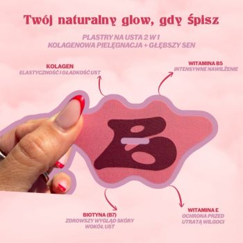 Masażery do twarzy i ciała Jedwabne plastry do spania z kolagenem 20 szt. Różowy