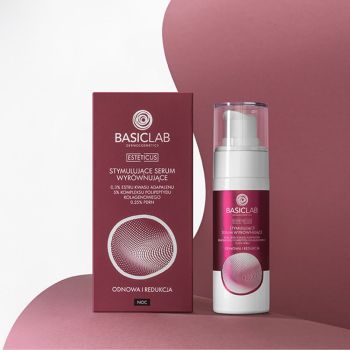 Serum do twarzy Stymulujące serum wyrównujące, 0,3% estru kwasu adapalenu, 5% kompleksu polipeptydu kolagenowego, 0,25% PDRN, Odnowa i Redukcja 30 ml