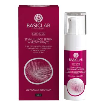 Serum do twarzy Stymulujące serum wyrównujące, 0,3% estru kwasu adapalenu, 5% kompleksu polipeptydu kolagenowego, 0,25% PDRN, Odnowa i Redukcja 30 ml