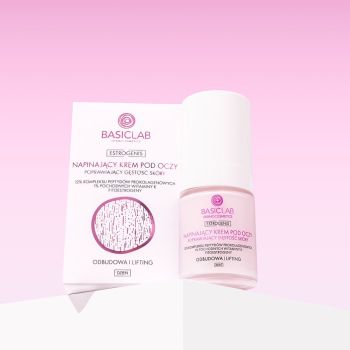 Kremy pod oczy Napinający krem pod oczy poprawiający gęstość skóry, 12% kompleksu peptydów prokolagenowych, 1% pochodnych witaminy K, fitoestrogeny, Odbudowa i Lifting 18 ml